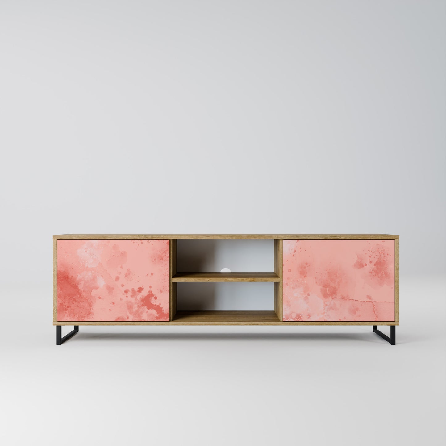 CRANE DANCE 2-Door TV Stand in Oak Effect