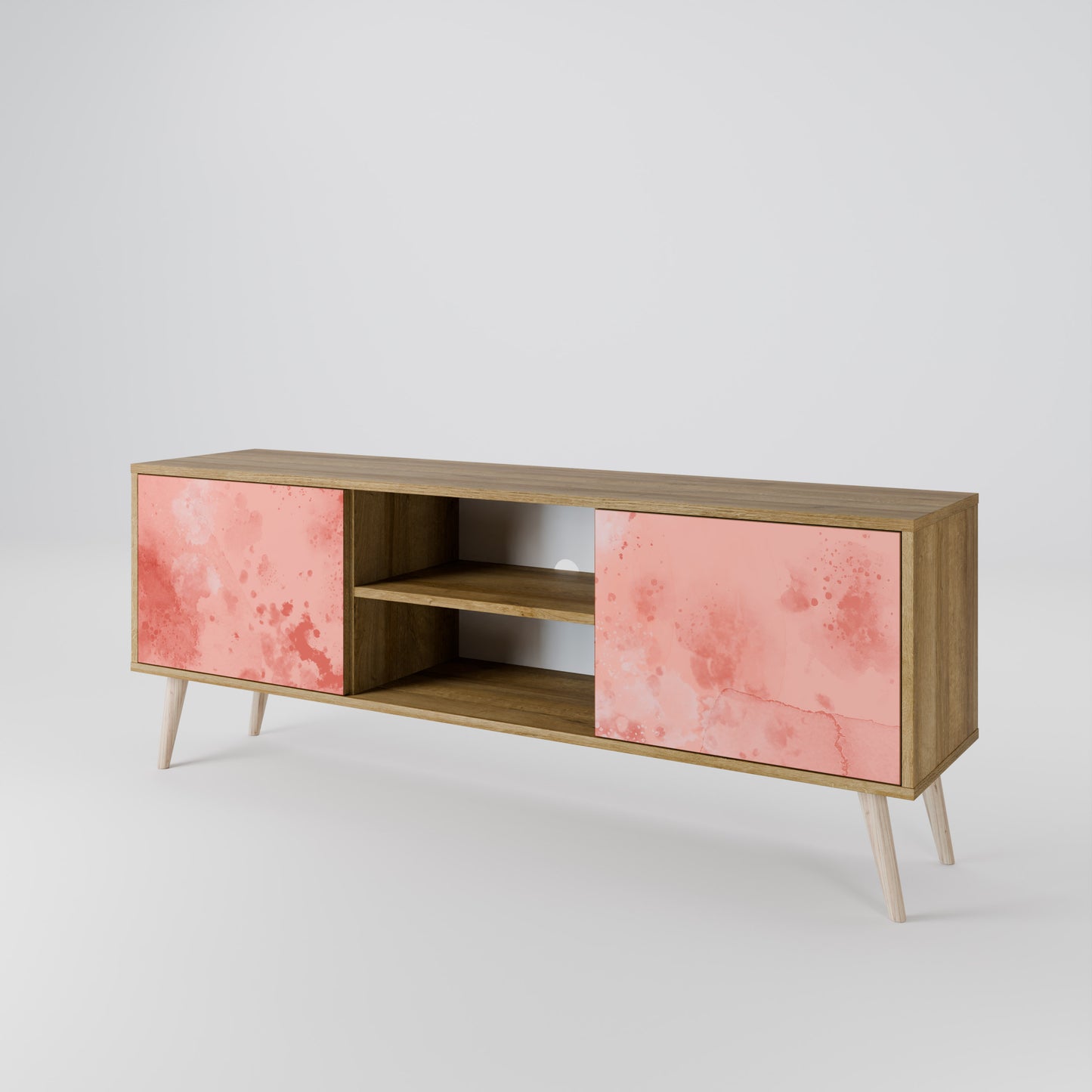 CRANE DANCE 2-Door TV Stand in Oak Effect