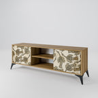 ALMONDINE SONGBIRD 2-Door TV Stand in Oak Effect