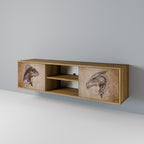 STEAMPUNK CLAN 2-Door TV Stand in Oak Effect