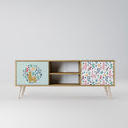 COLORFUL ALPACAS 2-Door TV Stand in Oak Effect