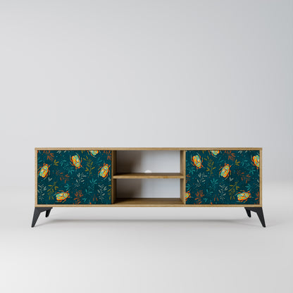 AUTUMN INSECTS 2-Door TV Stand in Oak Effect