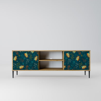 AUTUMN INSECTS 2-Door TV Stand in Oak Effect