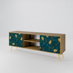 AUTUMN INSECTS 2-Door TV Stand in Oak Effect
