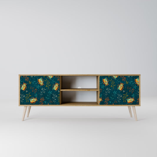 AUTUMN INSECTS 2-Door TV Stand in Oak Effect