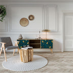 AUTUMN INSECTS 2-Door TV Stand in Oak Effect