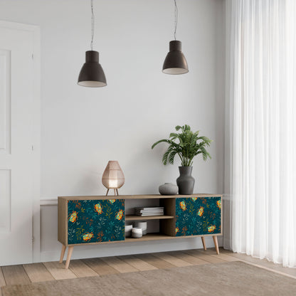 AUTUMN INSECTS 2-Door TV Stand in Oak Effect