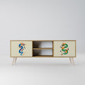 MYTHOLOGICAL CREATURES 2-Door TV Stand in Oak Effect