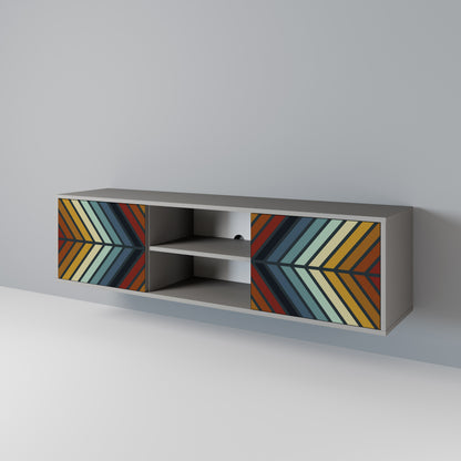 INDIGENOUS ZIGZAG 2-dörrars TV-bänk i grå finish