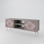 MARVEL MOSAIC 2-Door TV Stand in Grey Finish