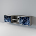 CUBIC MIST 2-Door TV Stand in Grey Finish