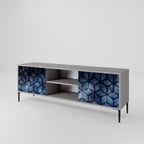 CUBIC MIST 2-Door TV Stand in Grey Finish