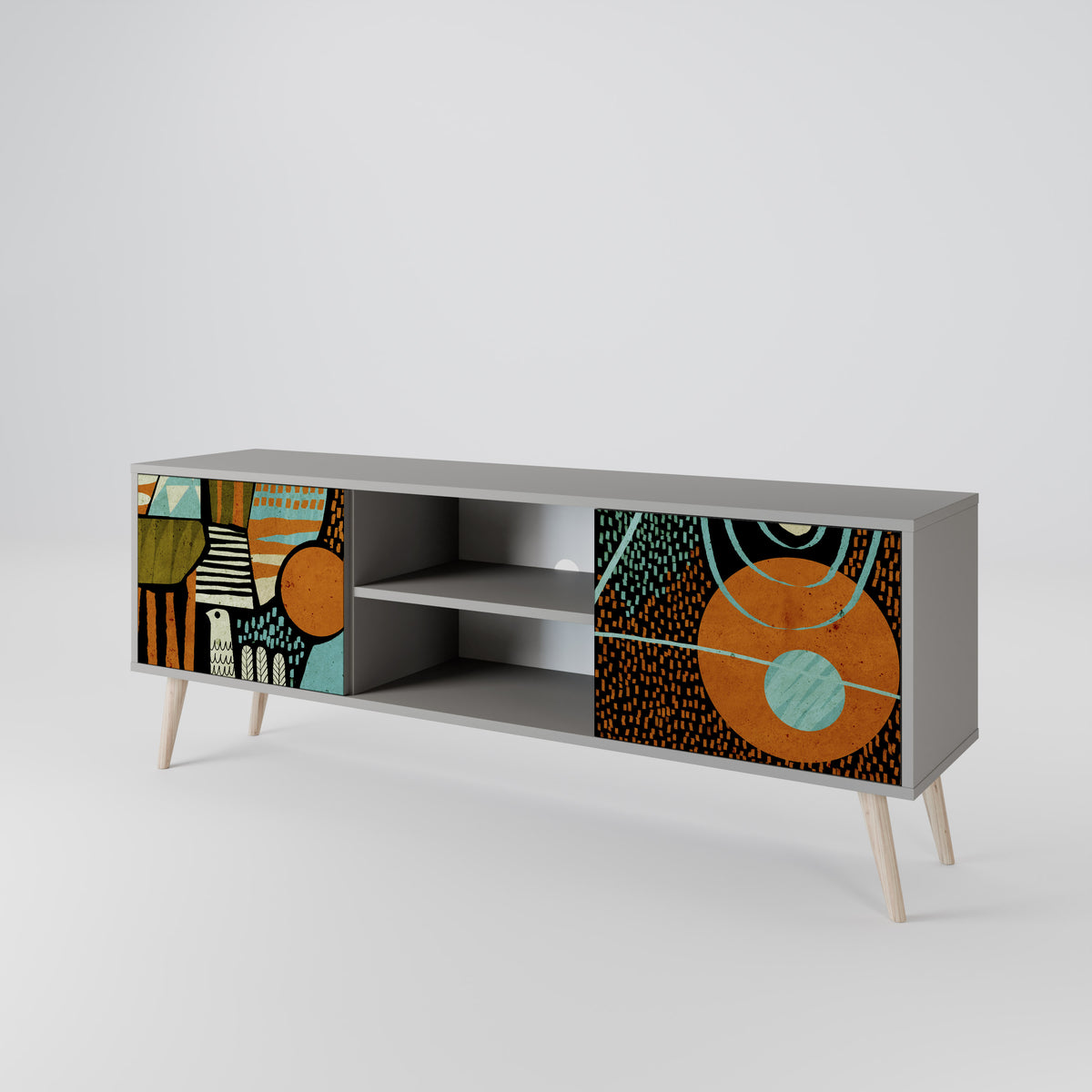 GEODE GLIMMER TV-bänk med två dörrar