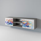 FINESSE MASH-UP 2-Door TV Stand in Grey Finish