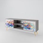 FINESSE MASH-UP 2-Door TV Stand in Grey Finish