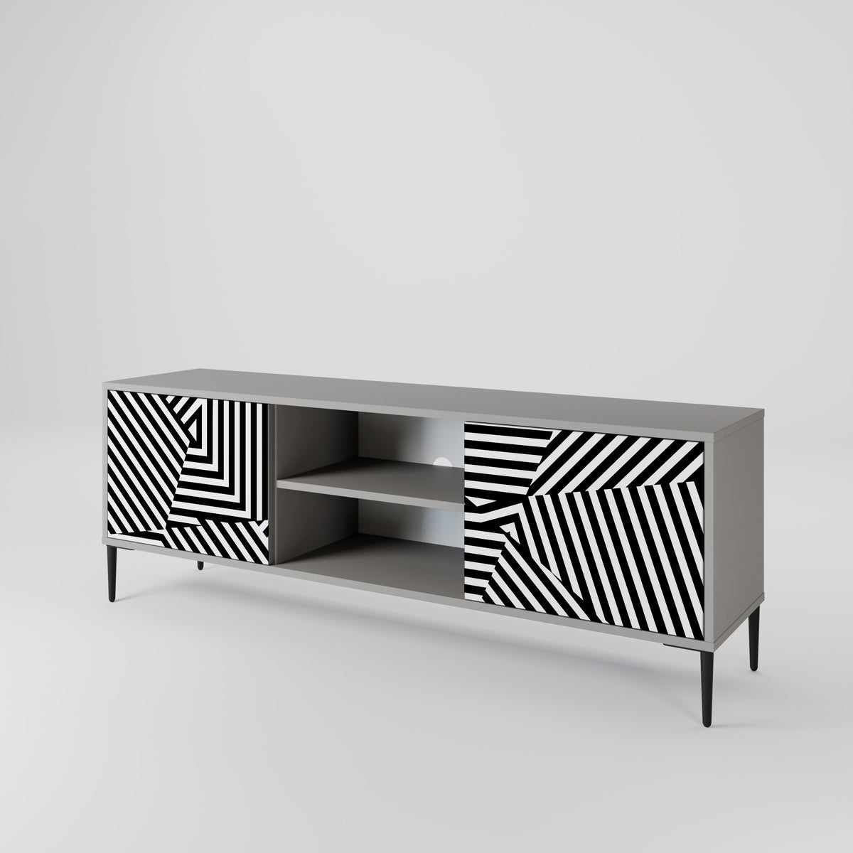 ILLUSIONARY LATTICE TV-bänk med två dörrar