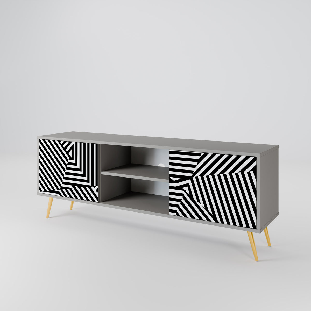 ILLUSIONARY LATTICE TV-bänk med två dörrar