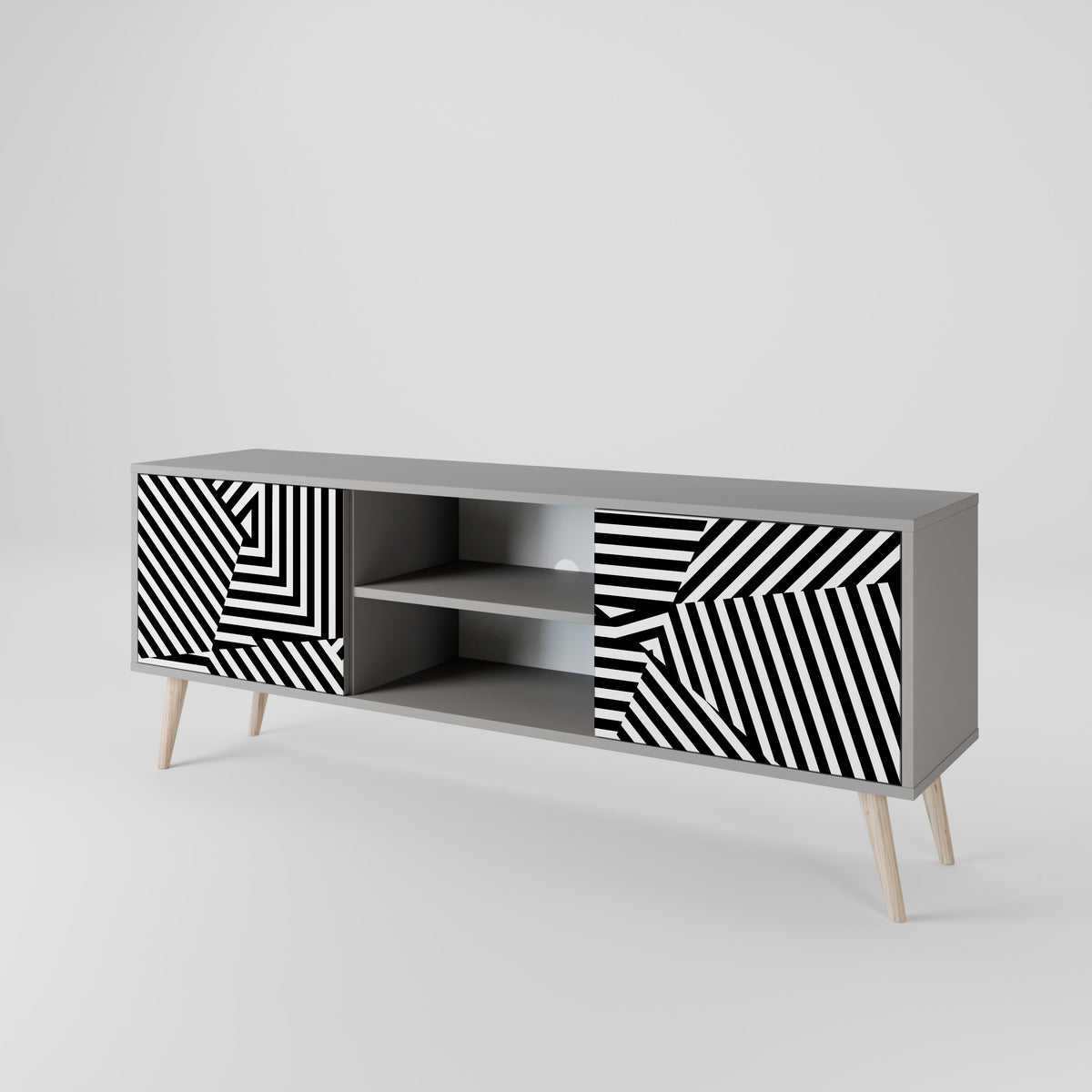 ILLUSIONARY LATTICE TV-bänk med två dörrar
