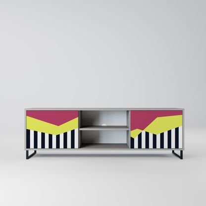PIANO FANTASY 2-dörrars TV-bänk i grå finish