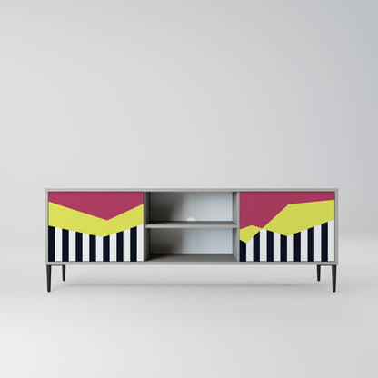 PIANO FANTASY 2-dörrars TV-bänk i grå finish