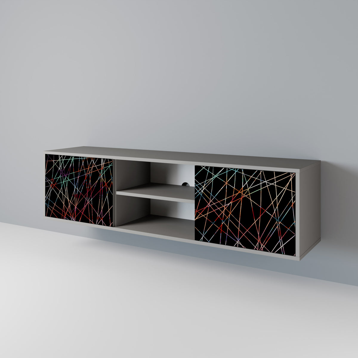 LUMINOUS SNARE TV-bänk med två dörrar