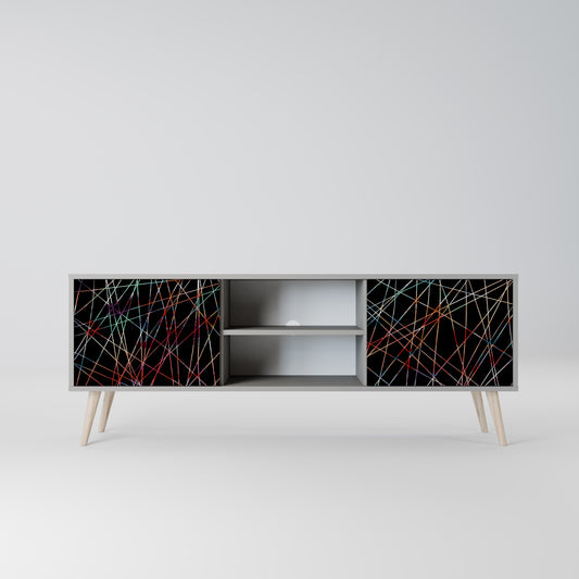 LUMINOUS SNARE 2-dörrars TV-bänk i grå finish