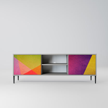 VIVID GEOMETRY 2-dörrars TV-bänk i grå finish