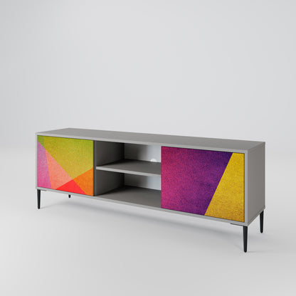 VIVID GEOMETRY 2-dörrars TV-bänk i grå finish