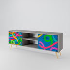 STREAMER TANGLE 2-dörrars TV-bänk i grå finish