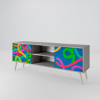 STREAMER TANGLE 2-dörrars TV-bänk i grå finish