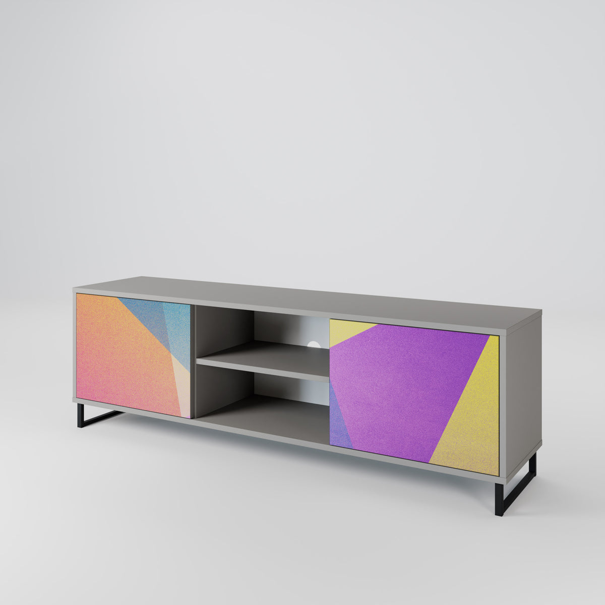 BRIGHT GEOMETRY TV-bänk med två dörrar