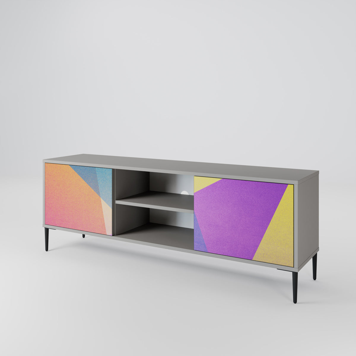 BRIGHT GEOMETRY TV-bänk med två dörrar