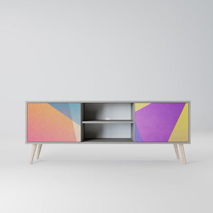 LJUS GEOMETRY 2-dörrars TV-bänk i grå finish