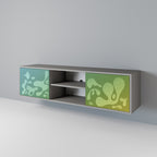 IRREGULAR BLUE 2-Dörrars TV-bänk i grå finish