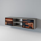 INTREPID FORMATION 2-dörrars TV-bänk i grå finish