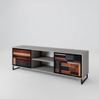 INTREPID FORMATION 2-dörrars TV-bänk i grå finish