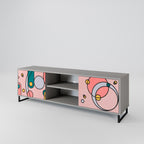 GOSSAMER ECHOES 2-dörrars TV-bänk i grå finish