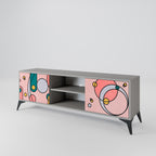 GOSSAMER ECHOES 2-dörrars TV-bänk i grå finish