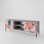 GOSSAMER ECHOES 2-dörrars TV-bänk i grå finish