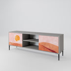 LIMINOUS SUNLIGHT 2-dörrars TV-bänk i grå finish