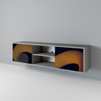 HOLOW TIME 2-dörrars TV-bänk i grå finish