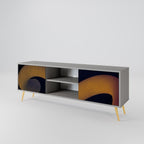 HOLOW TIME 2-dörrars TV-bänk i grå finish