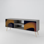 HOLOW TIME 2-dörrars TV-bänk i grå finish