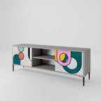 COOL STORY 2-dörrars TV-bänk i grå finish