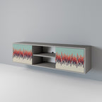 CHROMA CONTOURS 2-dörrars TV-bänk i grå finish