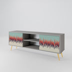 CHROMA CONTOURS 2-dörrars TV-bänk i grå finish