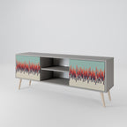 CHROMA CONTOURS 2-dörrars TV-bänk i grå finish