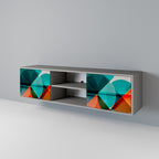 CIRKULÄR RHAPSODY 2-dörrars TV-bänk i grå finish