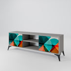 CIRKULÄR RHAPSODY 2-dörrars TV-bänk i grå finish