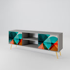 CIRKULÄR RHAPSODY 2-dörrars TV-bänk i grå finish